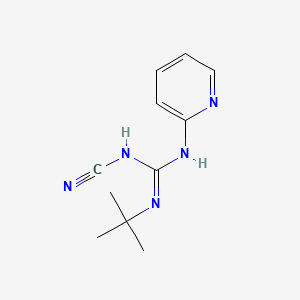 molecular formula C11H15N5 B13953189 2-tert-butyl-1-cyano-3-pyridin-2-ylguanidine CAS No. 60560-12-5