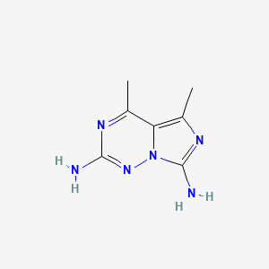 molecular formula C7H10N6 B13953209 4,5-Dimethylimidazo[5,1-f][1,2,4]triazine-2,7-diamine CAS No. 50473-86-4