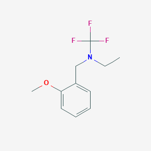 molecular formula C11H14F3NO B13953217 N-(2-methoxybenzyl)-N-(trifluoromethyl)ethanamine 