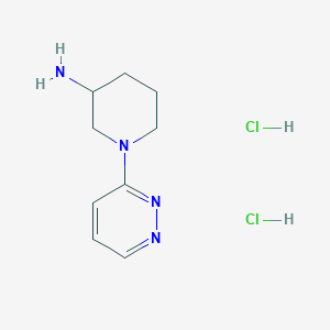 molecular formula C9H16Cl2N4 B1395322 1-(Pyridazin-3-yl)piperidin-3-amine dihydrochloride CAS No. 1315366-14-3