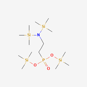 molecular formula C14H40NO3PSi4 B13953229 Phosphonic acid, [2-[bis(trimethylsilyl)amino]ethyl]-, bis(trimethylsilyl) ester CAS No. 53044-44-3