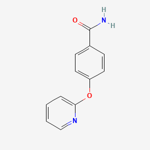 molecular formula C12H10N2O2 B1395325 4-(Pyridin-2-yloxy)benzamide CAS No. 2169209-42-9