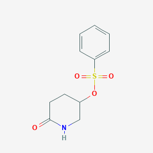 molecular formula C11H13NO4S B13953251 6-Oxopiperidin-3-yl benzenesulfonate 