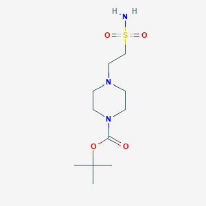 molecular formula C11H23N3O4S B1395326 Tert-butyl 4-(2-sulfamoylethyl)piperazine-1-carboxylate CAS No. 1354952-77-4