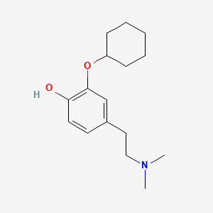 molecular formula C16H25NO2 B13953266 2-(Cyclohexyloxy)-4-[2-(dimethylamino)ethyl]phenol CAS No. 64047-86-5