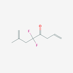 molecular formula C9H12F2O B13953272 5,5-Difluoro-7-Methyl-1,7-Octadien-4-One 