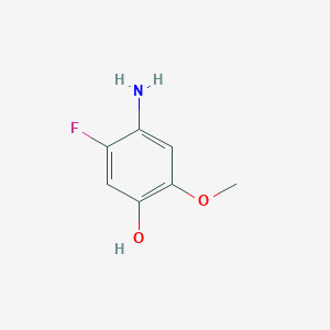 molecular formula C7H8FNO2 B13953273 4-Amino-5-fluoro-2-methoxyphenol 