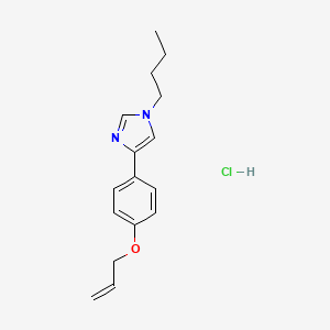 molecular formula C16H21ClN2O B13953303 Imidazole, 1-butyl-4-(p-allyloxyphenyl)-, hydrochloride CAS No. 33024-89-4