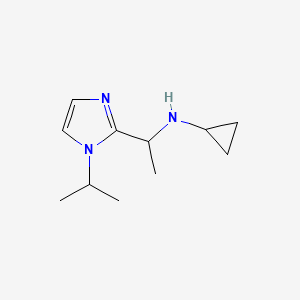 molecular formula C11H19N3 B13953319 N-(1-(1-isopropyl-1H-imidazol-2-yl)ethyl)cyclopropanamine 