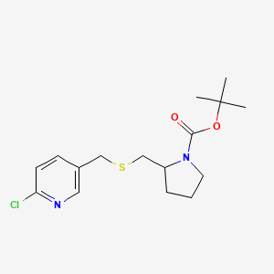 2-(6-Chloro-pyridin-3-ylmethylsulfanylmethyl)-pyrrolidine-1-carboxylic acid tert-butyl ester