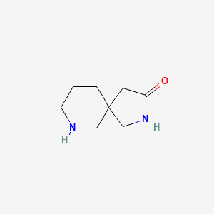 molecular formula C8H14N2O B1395335 2,7-Diazaspiro[4.5]decan-3-one CAS No. 1158750-89-0