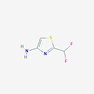 molecular formula C4H4F2N2S B13953363 4-Thiazolamine, 2-(difluoromethyl)- 