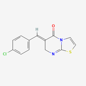 (6E)-6-[(4-Chlorophenyl)methylidene]-6,7-dihydro-5H-[1,3]thiazolo[3,2-a]pyrimidin-5-one