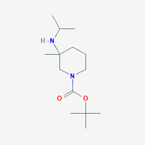 molecular formula C14H28N2O2 B13953381 tert-Butyl 3-(isopropylamino)-3-methylpiperidine-1-carboxylate 