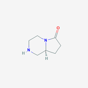 molecular formula C7H12N2O B139534 (S)-六氢吡咯并[1,2-A]吡嗪-6(2H)-酮 CAS No. 151763-88-1