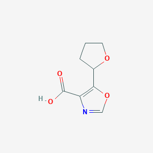 molecular formula C8H9NO4 B1395350 5-(Oxolan-2-yl)-1,3-oxazole-4-carboxylic acid CAS No. 1247732-24-6