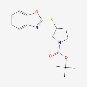 3-(Benzooxazol-2-ylsulfanyl)-pyrrolidine-1-carboxylic acid tert-butyl ester