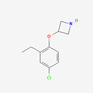 molecular formula C11H14ClNO B1395384 3-(4-Chloro-2-ethylphenoxy)azetidine CAS No. 1219960-80-1