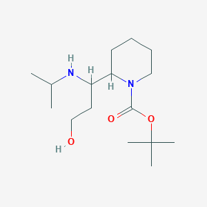 tert-Butyl 2-(3-hydroxy-1-(isopropylamino)propyl)piperidine-1-carboxylate