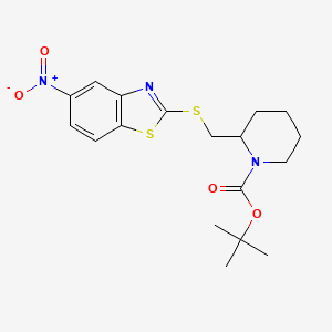 2-(5-Nitro-benzothiazol-2-ylsulfanylmethyl)-piperidine-1-carboxylic acid tert-butyl ester