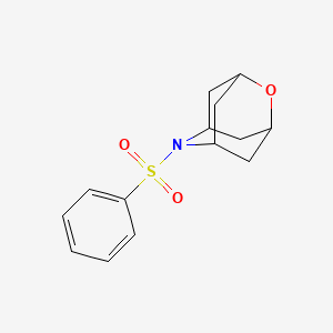 2-Oxa-6-azatricyclo[3.3.1.1(3,7)]decane, 6-(phenylsulfonyl)-