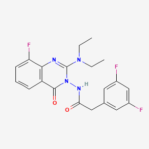 N-(2-diethylamino-8-fluoro-4-oxo-4H-quinazolin-3-yl)-2-(3,5-difluorophenyl)acetamide