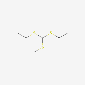 1-([(Ethylsulfanyl)(methylsulfanyl)methyl]sulfanyl)ethane