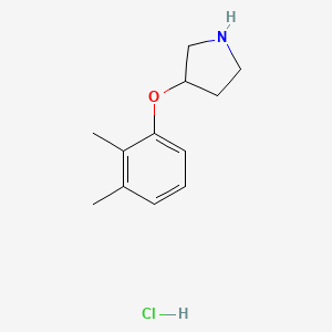 molecular formula C12H18ClNO B1395399 3-(2,3-Dimethylphenoxy)pyrrolidine hydrochloride CAS No. 1219960-64-1
