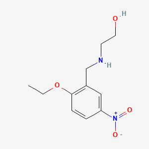 molecular formula C11H16N2O4 B13954003 Ethanol, 2-(((2-ethoxy-5-nitrophenyl)methyl)amino)- CAS No. 61361-62-4