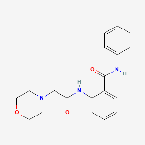 molecular formula C19H21N3O3 B13954043 4-Morpholineacetamide, N-(2-((phenylamino)carbonyl)phenyl)- CAS No. 38520-97-7