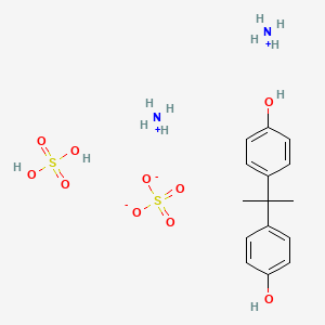 Diazanium;4-[2-(4-hydroxyphenyl)propan-2-yl]phenol;sulfuric acid;sulfate