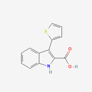 molecular formula C13H9NO2S B1395415 3-(2-Thienyl)-1H-indole-2-carboxylic acid CAS No. 1220027-01-9