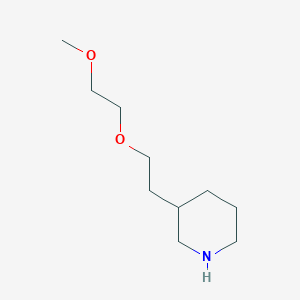 molecular formula C10H21NO2 B1395422 3-[2-(2-Methoxyethoxy)ethyl]piperidine CAS No. 1220024-83-8