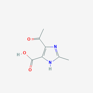 molecular formula C7H8N2O3 B1395430 5-acetyl-2-methyl-1H-imidazole-4-carboxylic acid CAS No. 1306603-86-0