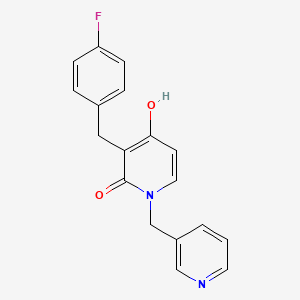 B1395473 3-(4-fluorobenzyl)-4-hydroxy-1-(3-pyridinylmethyl)-2(1H)-pyridinone CAS No. 477846-00-7