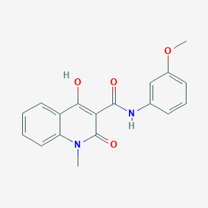 molecular formula C18H16N2O4 B1395479 4-hydroxy-N-(3-methoxyphenyl)-1-methyl-2-oxo-1,2-dihydroquinoline-3-carboxamide CAS No. 303093-34-7
