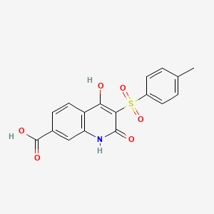 B1395524 4-Hydroxy-3-[(4-methylphenyl)sulfonyl]-2-oxo-1,2-dihydroquinoline-7-carboxylic acid CAS No. 892271-80-6
