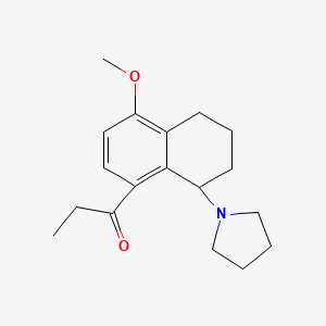 B13955413 Naphthalene, 5-methoxy-8-propionyl-1-(1-pyrrolidinyl)-1,2,3,4-tetrahydro- CAS No. 63886-35-1