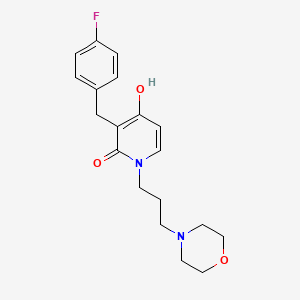 B1395547 3-(4-fluorobenzyl)-4-hydroxy-1-(3-morpholinopropyl)-2(1H)-pyridinone CAS No. 477846-16-5