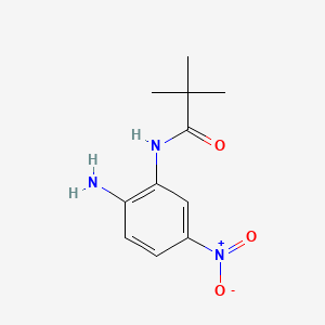 B13955504 Propionanilide, 2'-amino-2,2-dimethyl-5'-nitro- CAS No. 102129-00-0