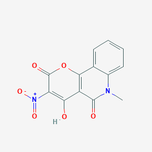 molecular formula C13H8N2O6 B1395551 4-羟基-6-甲基-3-硝基-2H-吡喃并[3,2-c]喹啉-2,5(6H)-二酮 CAS No. 161185-52-0