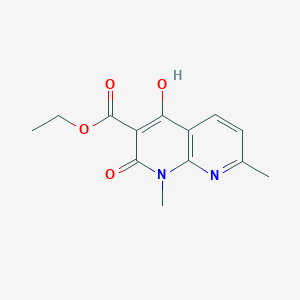 molecular formula C13H14N2O4 B1395584 Ethyl 4-hydroxy-1,7-dimethyl-2-oxo-1,2-dihydro-1,8-naphthyridine-3-carboxylate CAS No. 69407-72-3