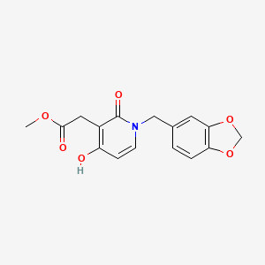 B1395589 Methyl 2-[1-(1,3-benzodioxol-5-ylmethyl)-4-hydroxy-2-oxo-1,2-dihydro-3-pyridinyl]acetate CAS No. 477864-44-1