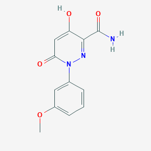 B1395591 4-Hydroxy-1-(3-methoxyphenyl)-6-oxo-1,6-dihydro-3-pyridazinecarboxamide CAS No. 306976-49-8