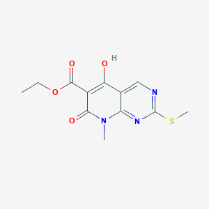 Ethyl 5-hydroxy-8-methyl-2-(methylthio)-7-oxo-7,8-dihydropyrido[2,3-d]pyrimidine-6-carboxylate