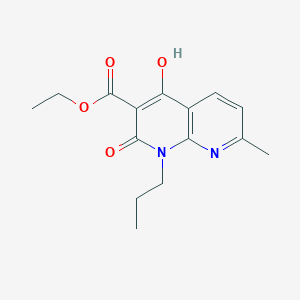 molecular formula C15H18N2O4 B1395609 Ethyl 4-hydroxy-7-methyl-2-oxo-1-propyl-1,2-dihydro-1,8-naphthyridine-3-carboxylate CAS No. 76336-00-0