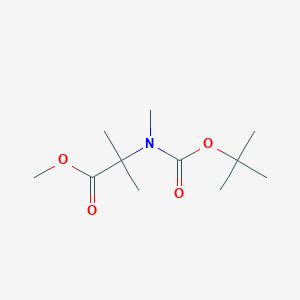 B1395617 Methyl 2-[(tert-butoxycarbonyl)(methyl)amino]-2-methylpropanoate CAS No. 242468-72-0