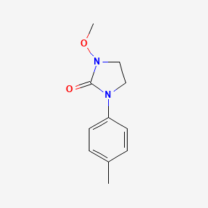 molecular formula C11H14N2O2 B13956222 2-Imidazolidinone, 1-methoxy-3-(4-methylphenyl)- CAS No. 52420-35-6