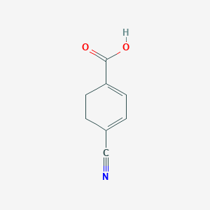 molecular formula C8H7NO2 B13956292 4-Cyanocyclohexa-1,3-diene-1-carboxylic acid CAS No. 72422-72-1