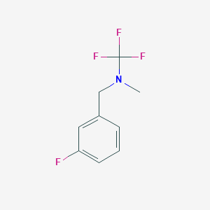 molecular formula C9H9F4N B13956321 1,1,1-trifluoro-N-(3-fluorobenzyl)-N-methylmethanamine 